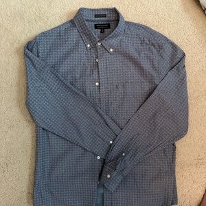 Banana Republic Men's Untucked Organic Cotton Oxford Size XL